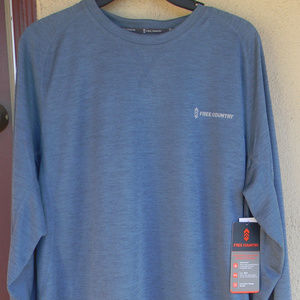 Free Country Men Large Blue Pullover NWT